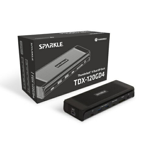 【送料無料】アユート TDX-120GD4 SPARKLE Office Dock Pro Plus/ 12-in-1ドッキングステーション/ Thunderbolt 4接続/ USB PD(80W)対応/ 最大8Kの映像出力に対応/ 2.5Gb LAN/ SDカード対応/ Mac・Windows両対応【在庫目安:お取り寄せ】| パソコン周辺機器