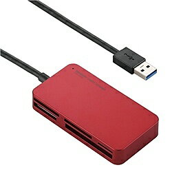 ELECOM MR3-A006RD メモリリーダライタ/ USB3.0/ SD・microSD・MS・XD・CF対応/ スリムコネクタ/ レッド| パソコン周辺機器