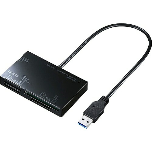【送料無料】サンワサプライ ADR-3ML35BK USB3.0カードリーダー（ブラック）【在庫目安:お取り寄せ】| パソコン周辺機器 メモリカードリーダー メモリーカードライター メモリカード リーダー カードリーダー カード