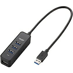 【在庫目安:あり】【送料無料】ELECOM U3H-T405BBK USB3.0ハブ/ マグネット付/ バスパワー専用/ 4ポート/ ブラック