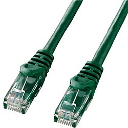 サンワサプライ LA-Y6-02G カテゴリ6 UTP LANケーブル（バルク品・2m・グリーン）【在庫目安:お取り寄せ】| パソコン周辺機器