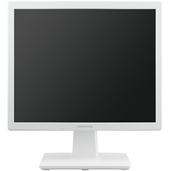 【送料無料】GREEN HOUSE GH-LCS17D-WH 17型スクエア液晶ディスプレイ/ 1280×1024/ HDMI、mini D-Sub15/ ホワイト/ スピーカー/ 5年保証フル保証/ TNパネル採用【在庫目安:お取り寄せ】