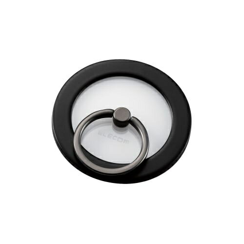 【送料無料】ELECOM P-STRMKMCRBK マグネットスマホリング/ クリア/ MAGKEEP/ ブラック【在庫目安:お取り寄せ】