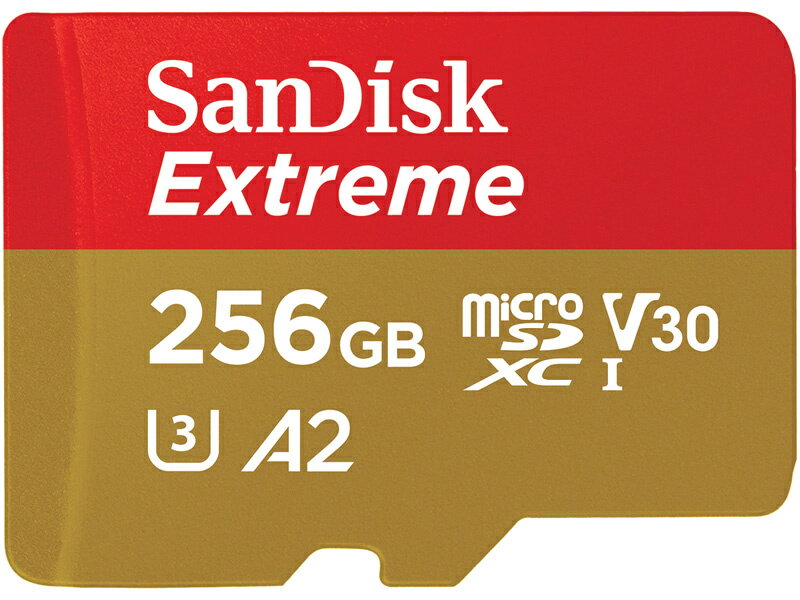 【送料無料】SDSQXAV-256G-JN3MD SanDisk Extreme microSDXC UHS-Iカード 256GB【在庫目安:お取り寄せ】