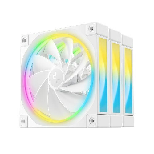 【送料無料】Deepcool R-FL12R-WHANN3-G FL12R WH-3 IN 1/ 120mmケースファン 3個入りパック/ リバースブレードデザイン/ ホワイト/ 独自のライトエフェクト/ MB同期対応/ FDB/ 防振ダンパー/ 3相4極6スロットモーター