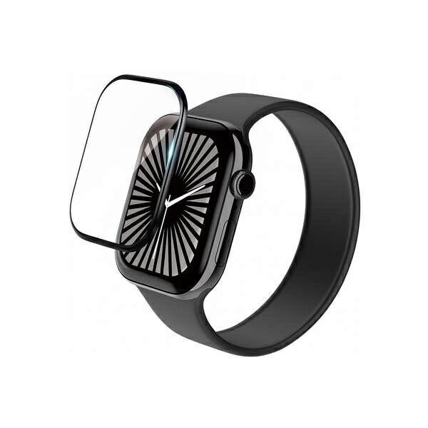 ELECOM AW-24BFLGGR Apple Watch 42mm/ フルカバーガラスフィルム/ 高透明/ 防指紋/ 貼付治具付【在庫目安:お取り寄せ】