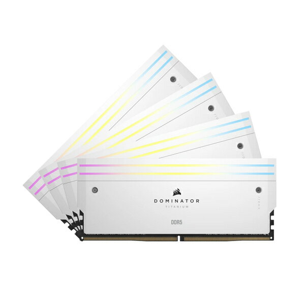 【送料無料】コルセア(メモリ) CMP64GX5M4B6400C32W DDR5 6400MT/ s 64GB(16GBx4) UDIMM 32-40-40-84 XMP 3.0 DOMINATOR TITANIUM White RGB LED 1.4V【在庫目安:お取り寄せ】