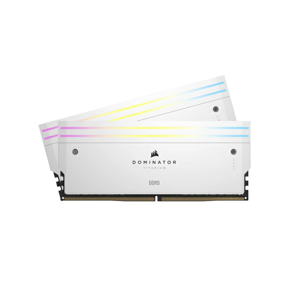 【送料無料】コルセア(メモリ) CMP96GX5M2B6600C32W DDR5 6600MT/ s 96GB(48GBx2) UDIMM 32-39-39-76 XMP 3.0 DOMINATOR TITANIUM White RGB LED 1.4V【在庫目安:お取り寄せ】