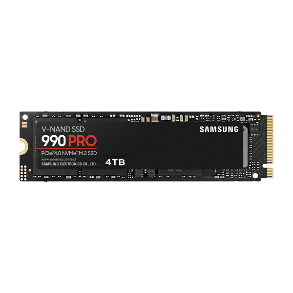 楽天デジタル百貨店PodPark楽天市場店【送料無料】サムスン MZ-V9P4T0B-IT PCIe 4.0 NVMe M.2 SSD 990 PRO 4TB【在庫目安:お取り寄せ】