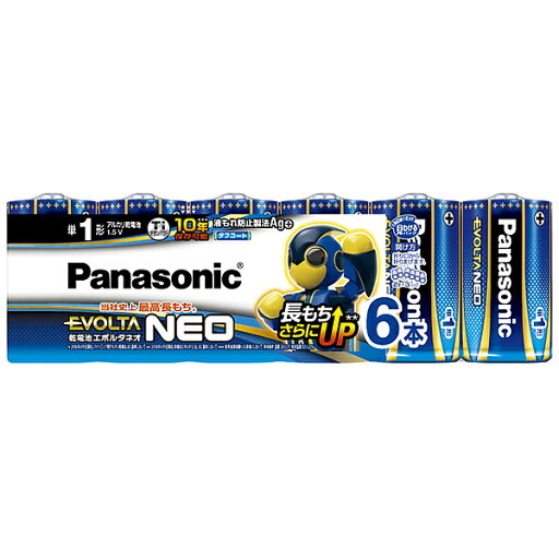 Panasonic LR20NJ/6SW 乾電池エボルタネオ 単1形 6本パック【在庫目安:お取り寄せ】 Panasonic LR20NJ/6SW 乾電池エボルタネオ 単1形 6本パック【在庫目安:お取り寄せ】