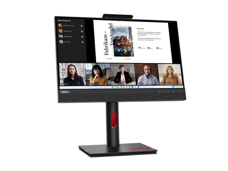 【送料無料】レノボ・ジャパン 12N9GAR1JP ThinkCentre Tiny-in-One 22 Gen 5 (タッチ対応モデル)（21.5型/ タッチパネル/ 1920×1080/ DisplayPort x1、HDMI x1/ 黒/ ステレオスピーカー(内蔵) (3W x2)）