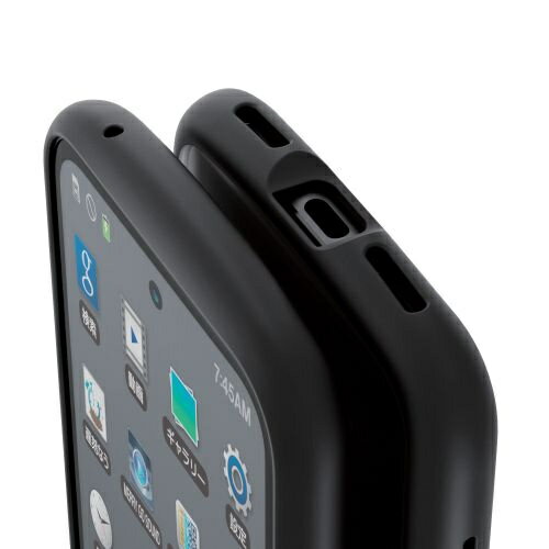 ELECOM PM-P241TSLFCBK Google Pixel 8a用ハイブリッドケース/ TOUGH SLIM LITE/ フレームカラー/ 背面クリア/ ストラップシート付属/ ブラック【在庫目安:お取り寄せ】