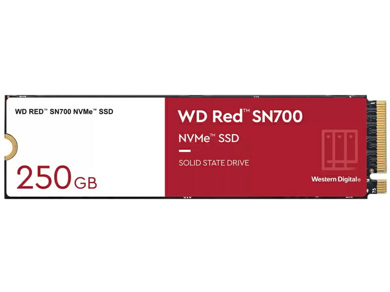 【送料無料】WESTERN DIGITAL 0718037-891415 WD Red SN700シリーズ NVMe接続 M.2 2280 SSD 250GB 5年保証 WDS250G1R0C【在庫目安:お取り寄せ】| パソコン周辺機器