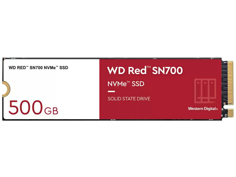 【送料無料】WESTERN DIGITAL 0718037-891439 WD Red SN700シリーズ NVMe接続 M.2 2280 SSD 500GB 5年保証 WDS500G1R0C【在庫目安:お取り寄せ】| パソコン周辺機器