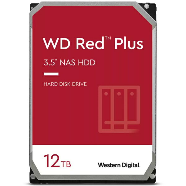 【送料無料】WESTERN DIGITAL 0718037-886190 WD Red Plusシリーズ 3.5インチ内蔵HDD NAS用 12TB 3年保証 WD120EFBX【在庫目安:お取り寄せ】| パソコン周辺機器