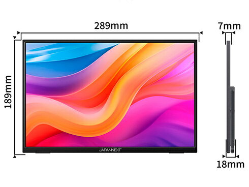 【送料無料】JAPANNEXT JN-MD-IPS13U2KP 液晶ディスプレイ 13型/ 2160×1350/ USB Type-C×2、miniHDMI×1/ ブラック/ スピーカー有/ 2年保証【在庫目安:僅少】