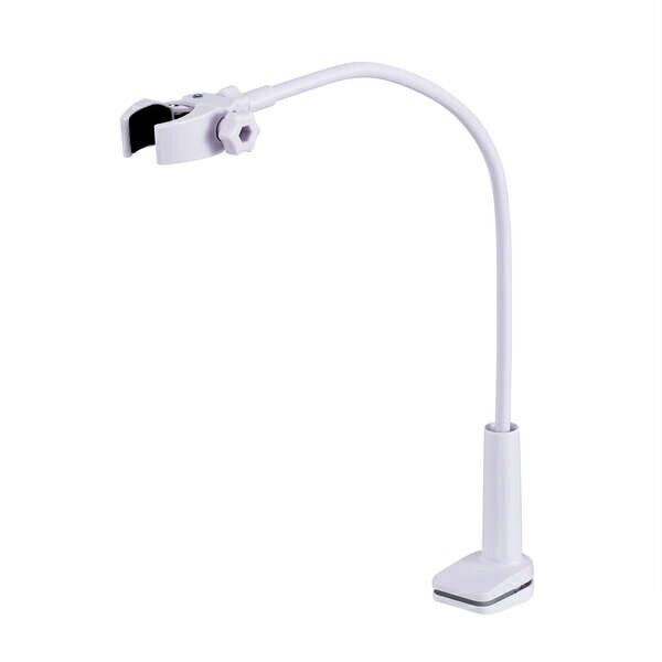 【送料無料】ELECOM BA-HDSTCLWH ドライヤースタンド/ クランプ式/ グースネックアーム/ 360度回転ホルダー/ ホワイト【在庫目安:お取り寄せ】