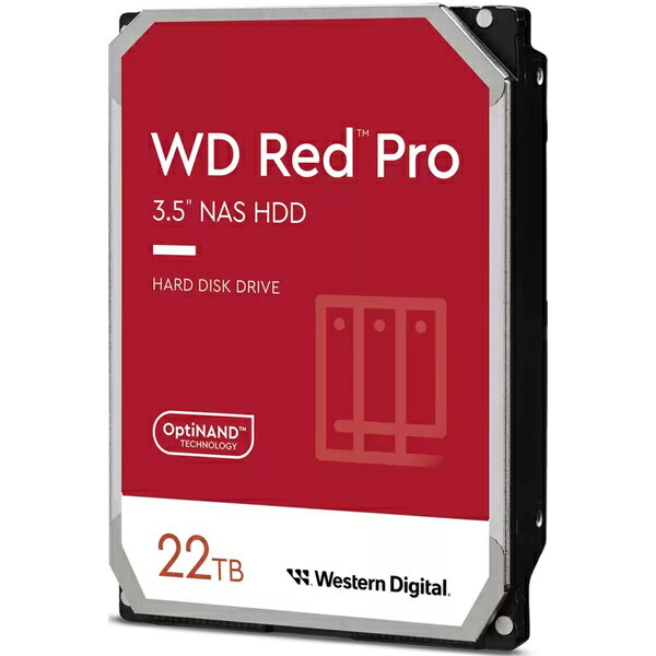 【送料無料】WESTERN DIGITAL 0718037-893501 WD Red Pro NAS向け SATA6G接続 3.5インチHDD 22TB 5年保証 WD221KFGX【在庫目安:お取り寄せ】| パソコン周辺機器