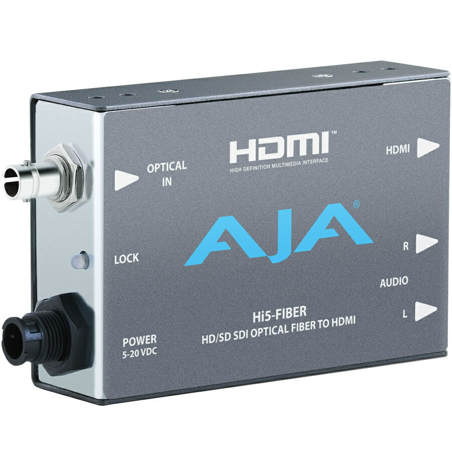 【送料無料】HI5-F AJAミニコンバーター Fiber（HD/ SD-SDI信号） → HDMIビデオ・オーディオコンバータ【在庫目安:お取り寄せ】| パソコン周辺機器 グラフィック ビデオ オプション ビデオ パソコン PC