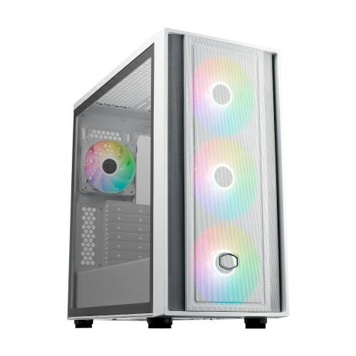 【送料無料】CoolerMaster MB600-WGNN-S00 MasterBox 600 White/ ミドルタワーケース/ ホワイト/ 背面コネクターマザーボード対応/ 140mmARGBファン3基搭載/ メッシュフロントパネル【在庫目安:お取り寄せ】