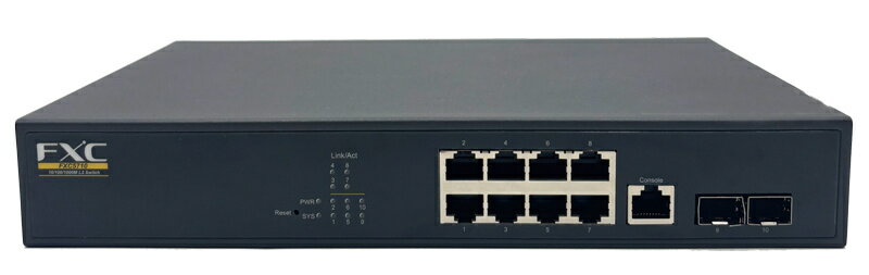 【送料無料】FXC FXC5710 8ポート 10/ 100/ 1000Mbps および 2ポートSFP 管理機能付スイッチ【在庫目安:お取り寄せ】| パソコン周辺機器