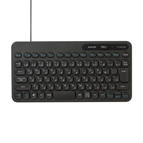 【送料無料】ELECOM TK-CM10UMKBK キーボード/ 有線/ メンブレン式/ コンパクト/ Caps Lock機能無効化スイッチ搭載/ 抗菌/ ブラック【在庫目安:お取り寄せ】| パソコン周辺機器