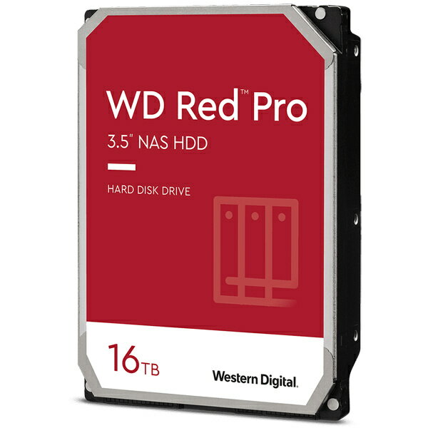 【送料無料】WESTERN DIGITAL 0718037-877662 WD Red Proシリーズ 3.5インチ内蔵HDD NAS用 16TB SATA6Gb/ s 5年保証 WD161KFGX【在庫目安:お取り寄せ】| パソコン周辺機器