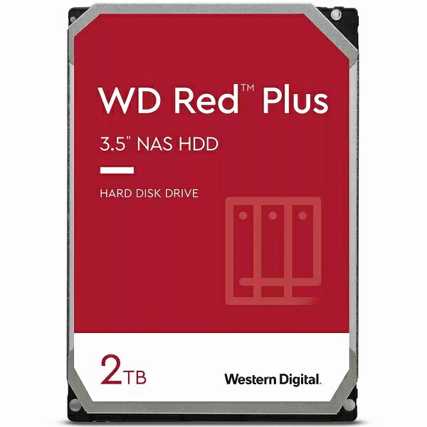 【送料無料】WESTERN DIGITAL 0718037-899770 WD Red Plus 3.5インチHDD 2TB 3年保証 WD20EFPX【在庫目安:僅少】| パソコン周辺機器 ネットワークストレージ ネットワーク ストレージ HDD 増設 スペア 交換