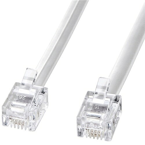 サンワサプライ TEL-N1-1N2 モジュラーケーブル（ホワイト・1m）【在庫目安:お取り寄せ】