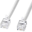 サンワサプライ TEL-N1-30N2 モジュラーケーブル(ホワイト・30m)【在庫目安:お取り寄せ】