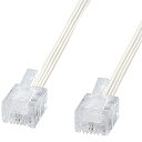 サンワサプライ TEL-S2-5N2 やわらかスリムケーブル(ホワイト・5m)【在庫目安:お取り寄せ】(2)