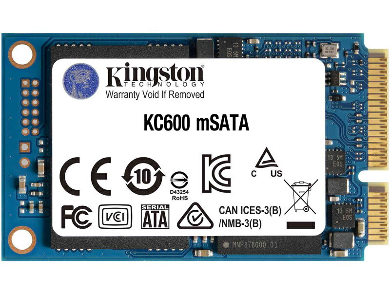 【送料無料】キングストン SKC600MS/256G KC600 Series mSATA SSD 256GB 3D TLC 最大書込500MB/ 秒、読取550MB/ 秒【在庫目安:お取り寄せ】