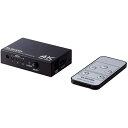 【送料無料】ELECOM GM-DHSW4KP31BK HDMI切替器/ ゲーム用/ 4K60P対応/ 3ポート/ 3入力1出力/ 専用リモコン付/ ブラック【在庫目安:お取り寄せ】