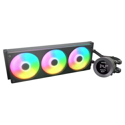 【送料無料】COUGAR CGR-PSDVARGB-B-360 Poseidon Vistek ARGB 360/ 360mm水冷CPUクーラー/ 1.9インチデジタルディスプレイ搭載/ Intel LGA1851/ 1700/ 1200/ 115X/ 1366/ AMD AM5/ AM4/ AM3/ AM2/ FM2/ FM1