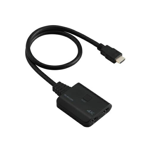 【送料無料】ELECOM VSP-HD4K120BK HDMI分配器/ 4K30Hz対応/ 1入力(HDMI)+2出力(HDMI)/ ブラック【在庫目安:お取り寄せ】