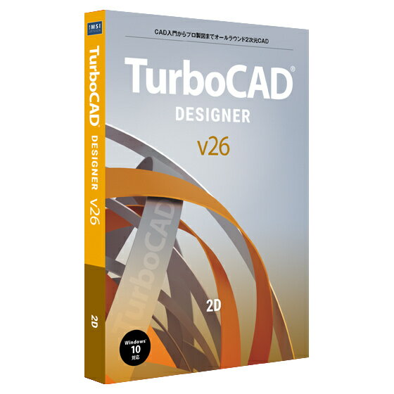 TurboCAD v26 DESIGNER 日本語版 あらゆる2D設計業務に対応できる2D CADの決定版です！エントリーユーザーからプロフェッショナルまで幅広いユーザが満足できる製品です。幅広い設計分野での実績を誇る、CAD入門からプロ製図までオールラウンド2次元CAD。 詳細スペック プラットフォームWindows 対応OSWindows7、Windows10 動作CPUより最新かつ高速なCPU 動作メモリ【64bit】8GB以上【32bit】4GB以上 動作HDD容量5GB以上を推奨 提供メディアDVD-ROM 言語日本語 納品形態パッケージ ライセンス対象市場一般 情報取得日20200416 プラットフォームWindows 対応OS日本語MicrosoftWindows10、MicrosoftWindows7 動作CPUより最新且つ高速なCPUを推奨 動作メモリ最低：4GB以上(32bit)、8GB以上(64bit)　推奨：16GB以上 動作HDD容量- モニタ画素数1024×768/HighColor(16bit)以上 言語日本語 納品形態パッケージ 情報取得日20221006