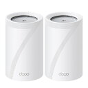 【送料無料】TP-LINK Deco BE65 Pro(2-pack)(jp) BE9300 トライバンドメッシュWi-Fi 7システム【在庫目安:お取り寄せ】