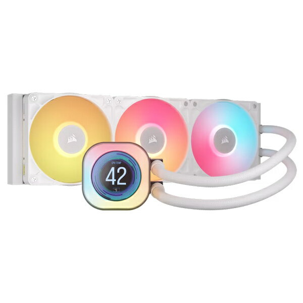 【送料無料】コルセア(メモリ) CW-9061026-WW 簡易水冷CPUクーラー iCUE LINK TITAN 360 RX RGB LCD -White-【在庫目安:お取り寄せ】