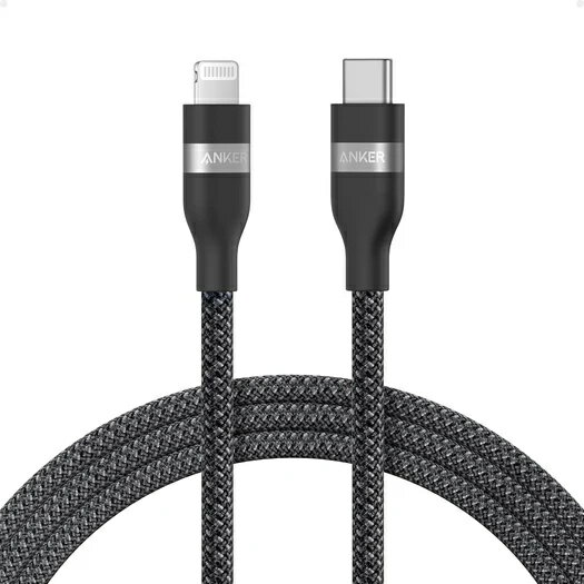 樂天商城 - アンカー・ジャパン A82B2012 Anker USB-C ＆ ライトニング ケーブル (高耐久ナイロン) 1.8m ブラック【在庫目安:お取り寄せ】
