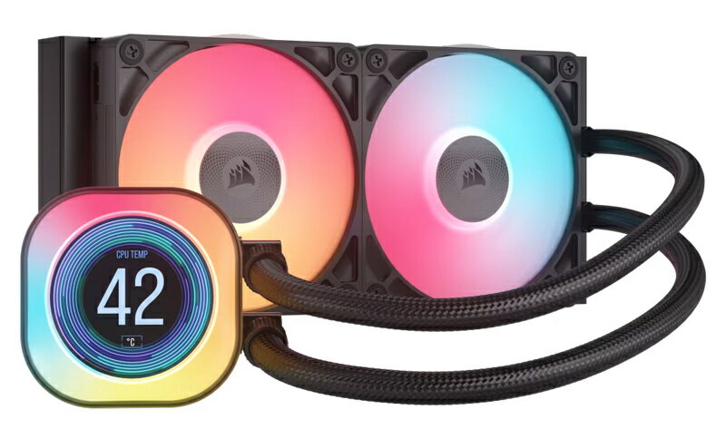 【送料無料】コルセア(メモリ) CW-9061022-WW 簡易水冷CPUクーラー iCUE LINK TITAN 240 RX RGB LCD【在庫目安:お取り寄せ】