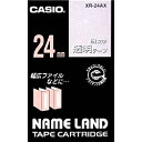 CASIO XR-24AX ネームランド用白文字テープ 24mm 透明/ 白文字【在庫目安:お取り寄せ】| テープ ラベル ラベルライター 交換テープ カートリッジ テープライター