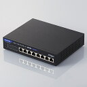 【送料無料】ELECOM EHB-UG2C08E-PL 法人用ノン・インテリジェントスイッチングハブ/ Gigabit対応/ PoE/ 8ポート/ ACアダプタモデル/ 小型筐体/ 3年保証【在庫目安:僅少】| パソコン周辺機器(2)