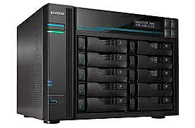 【送料無料】AS7110T ASUSTOR NAS 10ベイ Intel Xeon 第9世代 Quad-Core CPU 最大 4.6GHz 8GB ECC DDR4-2666 高速の10GbE、2.5GbE x3 LAN/ USB 3.2 Gen 2 M.2 NVMe SSD Wake-on-LAN 5年保証【在庫目安:お取り寄せ】| NAS RAID