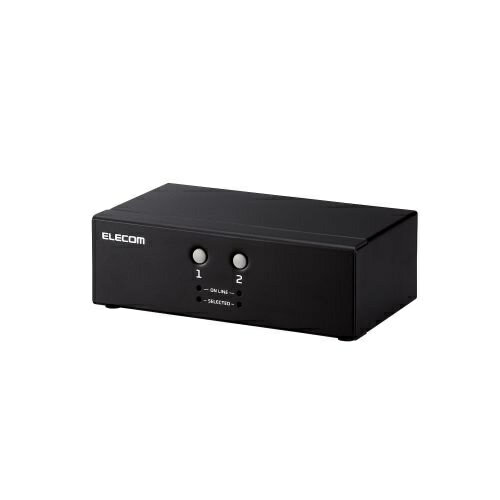【送料無料】ELECOM KVM-NVXSN2 パソコン切替器(KVM)/ VGA対応/ 2台切替【在庫目安:お取り寄せ】