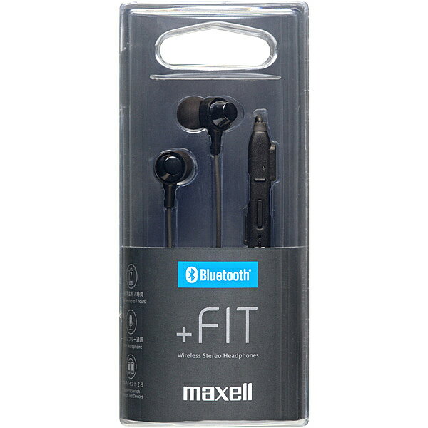 Maxell MXH-BTC110BK カナル型Bluetoothヘッドホン（イヤホン） ブラック【在庫目安:お取り寄せ】