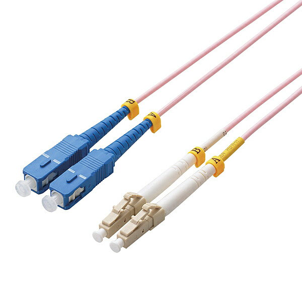 【送料無料】ELECOM OC-LCSC5OM3/2 光ファイバーケーブル/ マルチモード/ 10G/ LC-SC/ 2m【在庫目安:お取り寄せ】