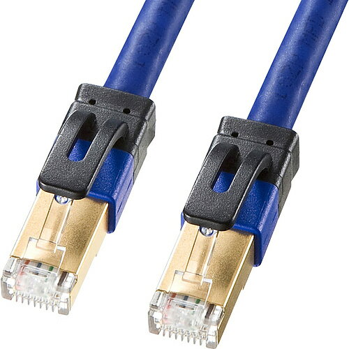 【送料無料】サンワサプライ KB-T7A-02BL カテゴリ7A LANケーブル（2m・ブルー）【在庫目安:お取り寄せ】