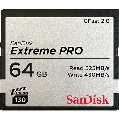 【送料無料】SDCFSP-064G-J46D SanDisk エクストリーム プロ CFast 2.0 カード 64GB【在庫目安:お取り寄せ】