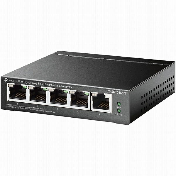 楽天デジタル百貨店PodPark楽天市場店【送料無料】TP-LINK TL-SG105MPE（UN） 5-Port Gigabit Easy Smart PoE/ PoE+ Switch（4 PoE+ポート搭載）【在庫目安:お取り寄せ】