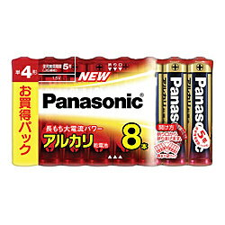 【在庫目安:あり】Panasonic LR03XJ/8SW アルカリ乾電池 単4形 8本シュリンクパック